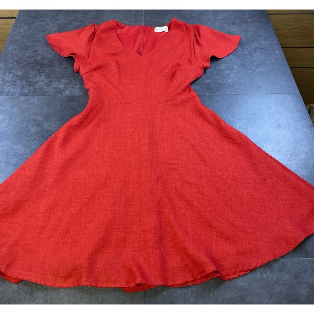 Altar'd State Women's A-Line Fit & Flare Above Knee Red Dress Size Small